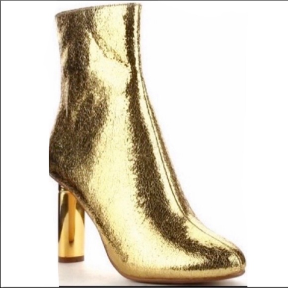 @SOULCRUSHER716 Shoes - GODDESS GOLD METALLIC BOOTIE•GOLD METALLIC HEEL